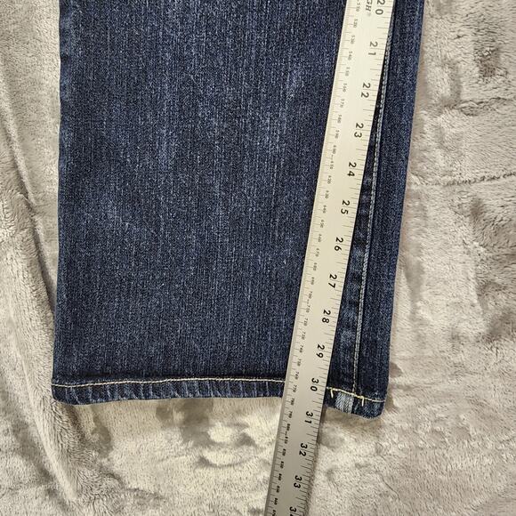 Village Jeans Womens 22 Blue Dark Wash High Rise Bootcut Stretch Denim Casual - Picture 15 of 16